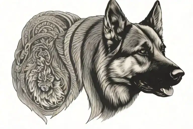 German Shepherd Side