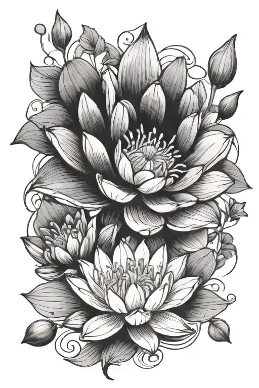 Make A Water Lily And Sweet Pea Flower Mix But Make It Minimal