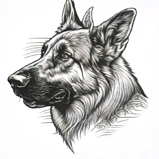 German Shepherd Side Profile