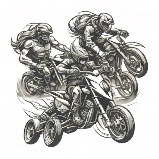 Online Gaming Friends Racing Each Other With Cars