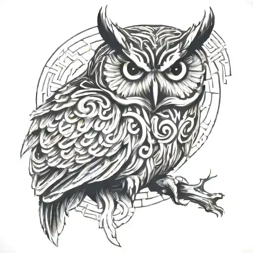Owl In A Labyrinth