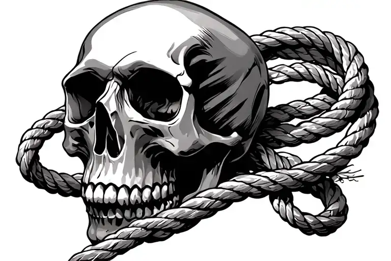 Skull And Rope Wrapping