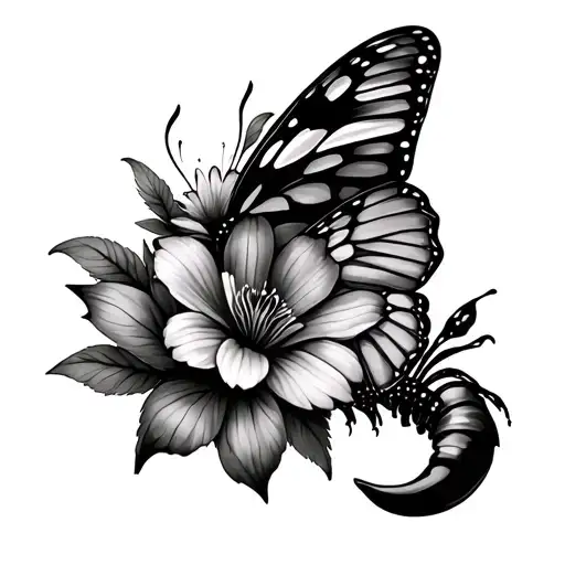 Scorpio Flowers Butterfly