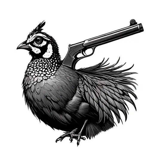 Image Of A Guy Shooting A Ruffed Grouse With A Lever Action 22 Inside A Ruffed Grouse Tail Feather