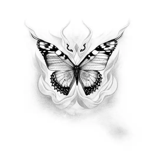 Butterfly Made Of Fire