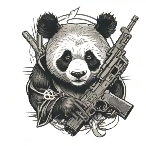 Panda With Handguns
