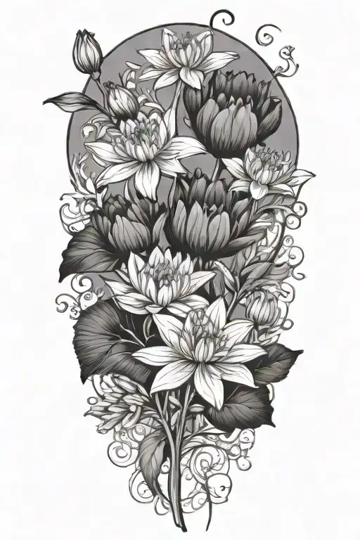 Chrysanthemum Violet Lilly Of The Valley Cosmo Narcisus Water Lilly