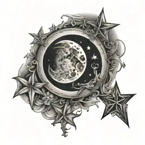 Moon And Stars Gothic
