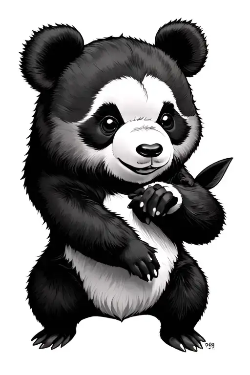 Create A Tattoo With A Bear A Panda A Pikachu