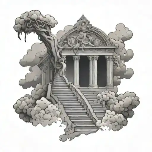 Stairway To Heaven With Praying Hands