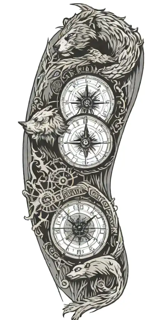 Memphis Grizzlies With Compass And Map