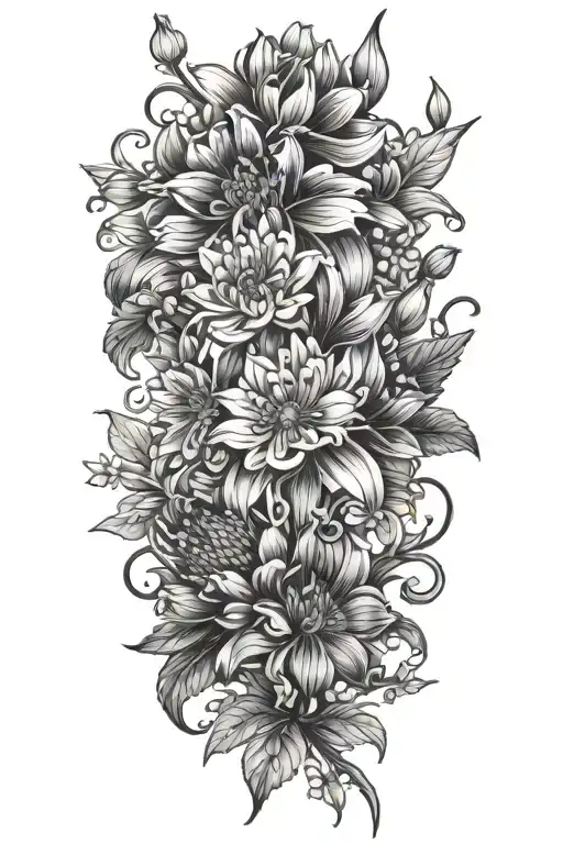 Flower Chrysanthemum Violet Narcisus Lilly Of The Valley