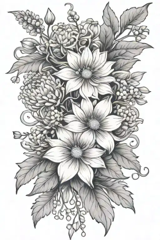 Chrysanthemum Violet Lilly Of The Valley Marigold