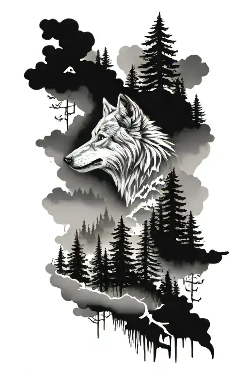 Wolf And Forest