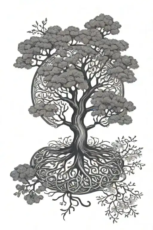 Tree Of Life Pointalism Interconnectedness