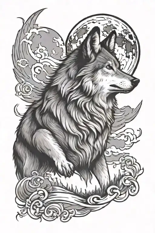 Wolf Howling At The Moon