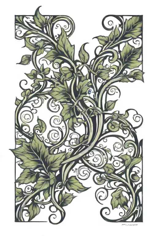 Green Vine Growing Long