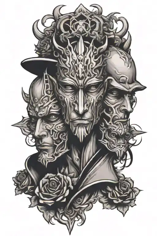 The Man Behind The Mask Covering His Emotions Representing Mental Health