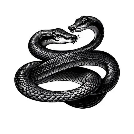 Snake Wrapping Around Forearm