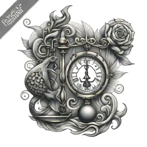 Libra Scales And Beautiful Pisces Fish Signs Turned Into A Key