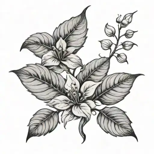 Climbing Plant Vine On The Forearm