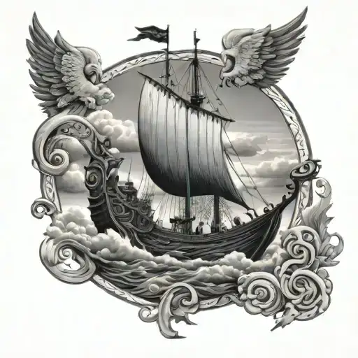 Heaven And Viking Ship