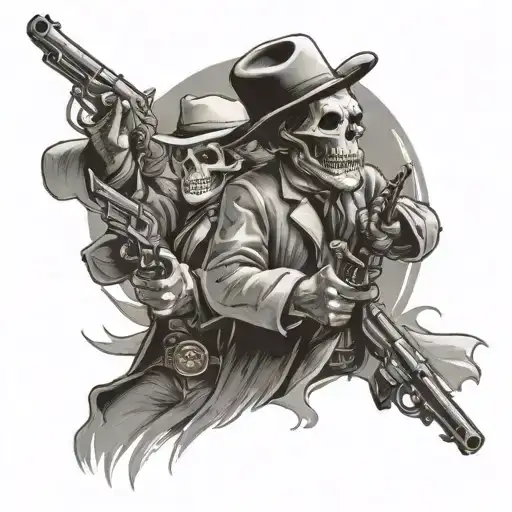 Ghosts Having A Western Shootout