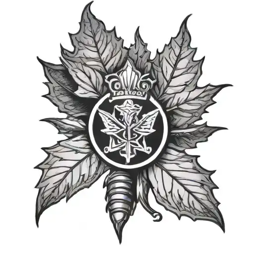 Special Boat Service Logo Combined With Maple Leaf