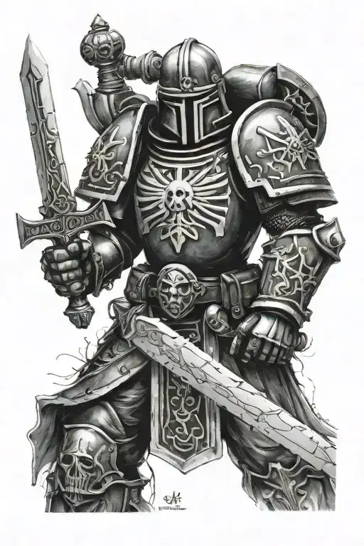 Warhammer 40K Black Templar With Sword