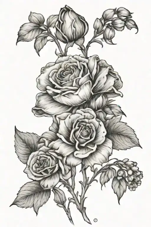 Birth Flowers For April And June With Stems