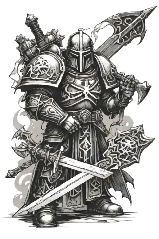 Warhammer 40K Black Templar Chapter With Sword