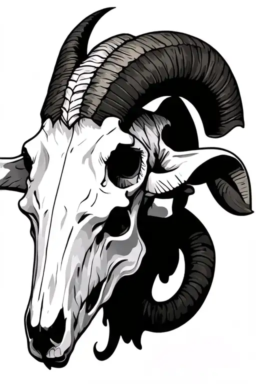 Aries Ram Skull