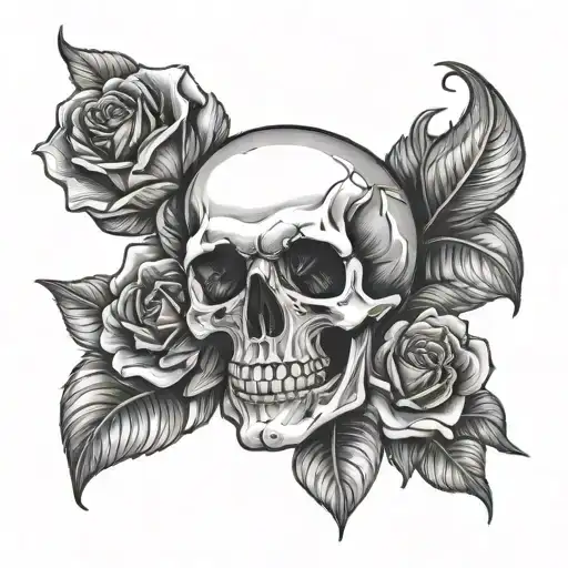 Skull And Rose