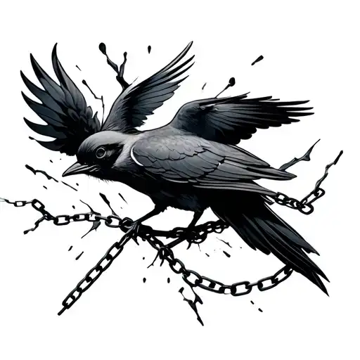 Bird Chains Breaking And Bursting