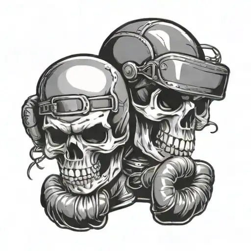 Skull Wearing Boxing Gloves