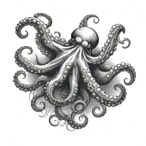 Octopus Reaching Down