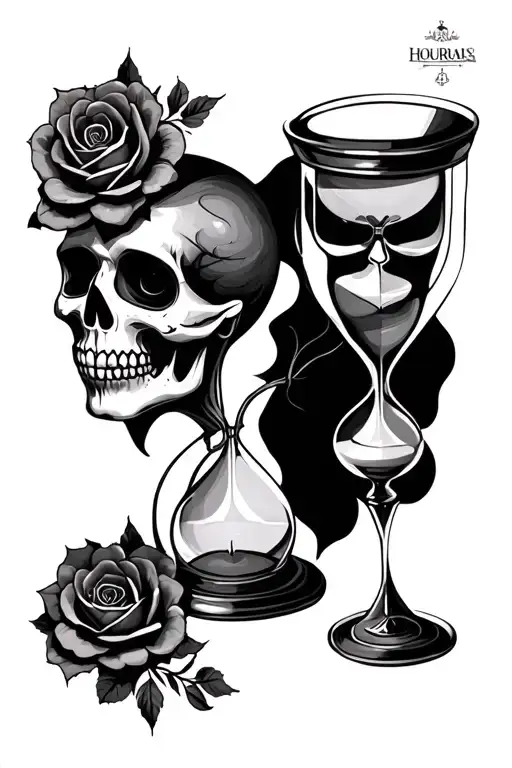 Hourglass Dias De Los Muertos Themed With Dark Side