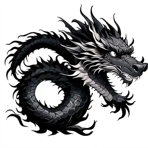 Japanese Dragon Tattoo Design Inspired