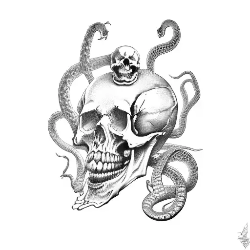 Snake And Skull