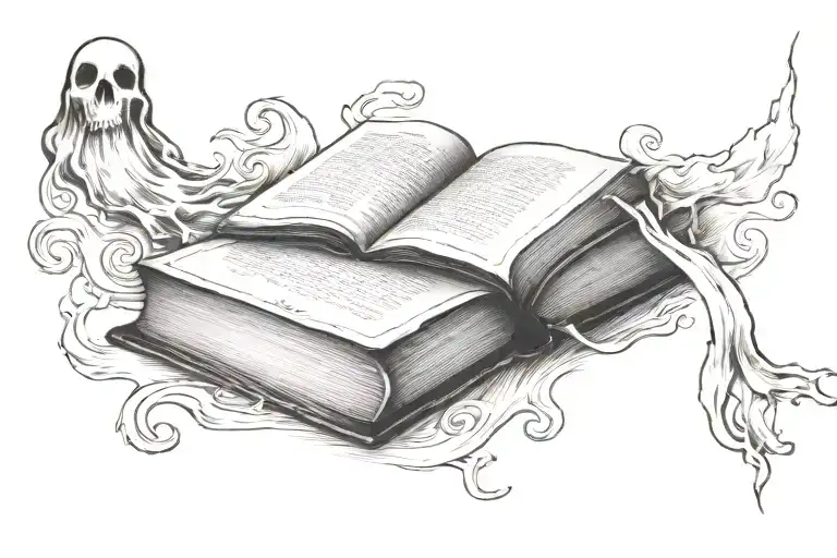 Book And Ghost Floating