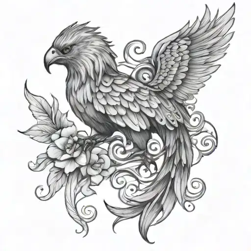 Leo And Phoenix Bird