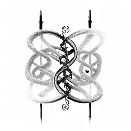 A Treble Clef Formed By A Dna Double Helix