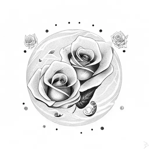 Two Moons With A Rose