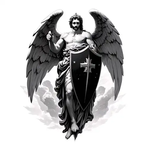 St Michael In Heaven Holding Shield