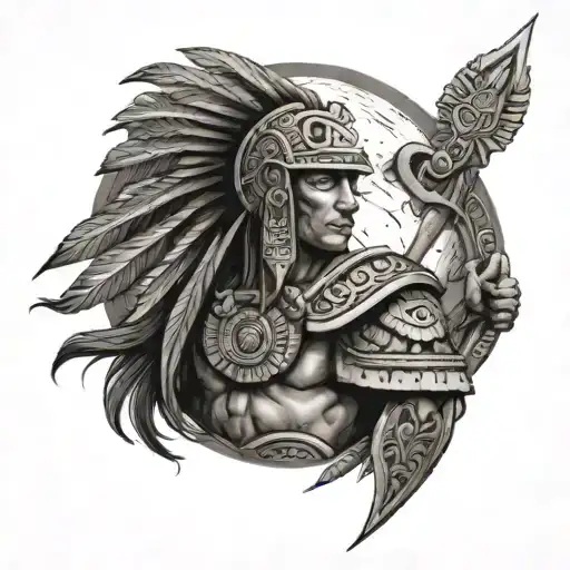 Moon Soulmates Aztec Warrior