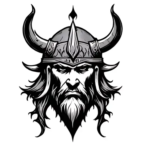 Viking And Love Symbol