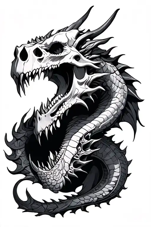 Medieval Dragon Skulls