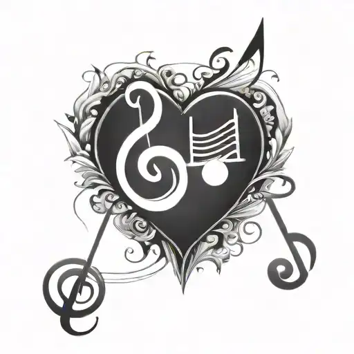 Music And Love Symbol
