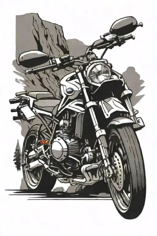 Turbo Skull Bmw E36 Yamaha R1 Doing A Wheelie With A Beautiful Background In The Mountains