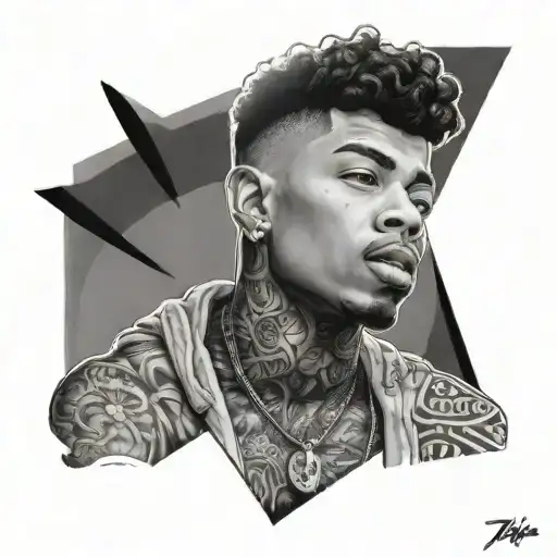 Blueface Rapper Portrait